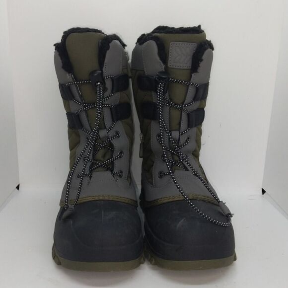 Thermolite Ecomode Boys Pre-owned Insulated Gray & Green Winter Boots - sz. 4 - Picture 3 of 8